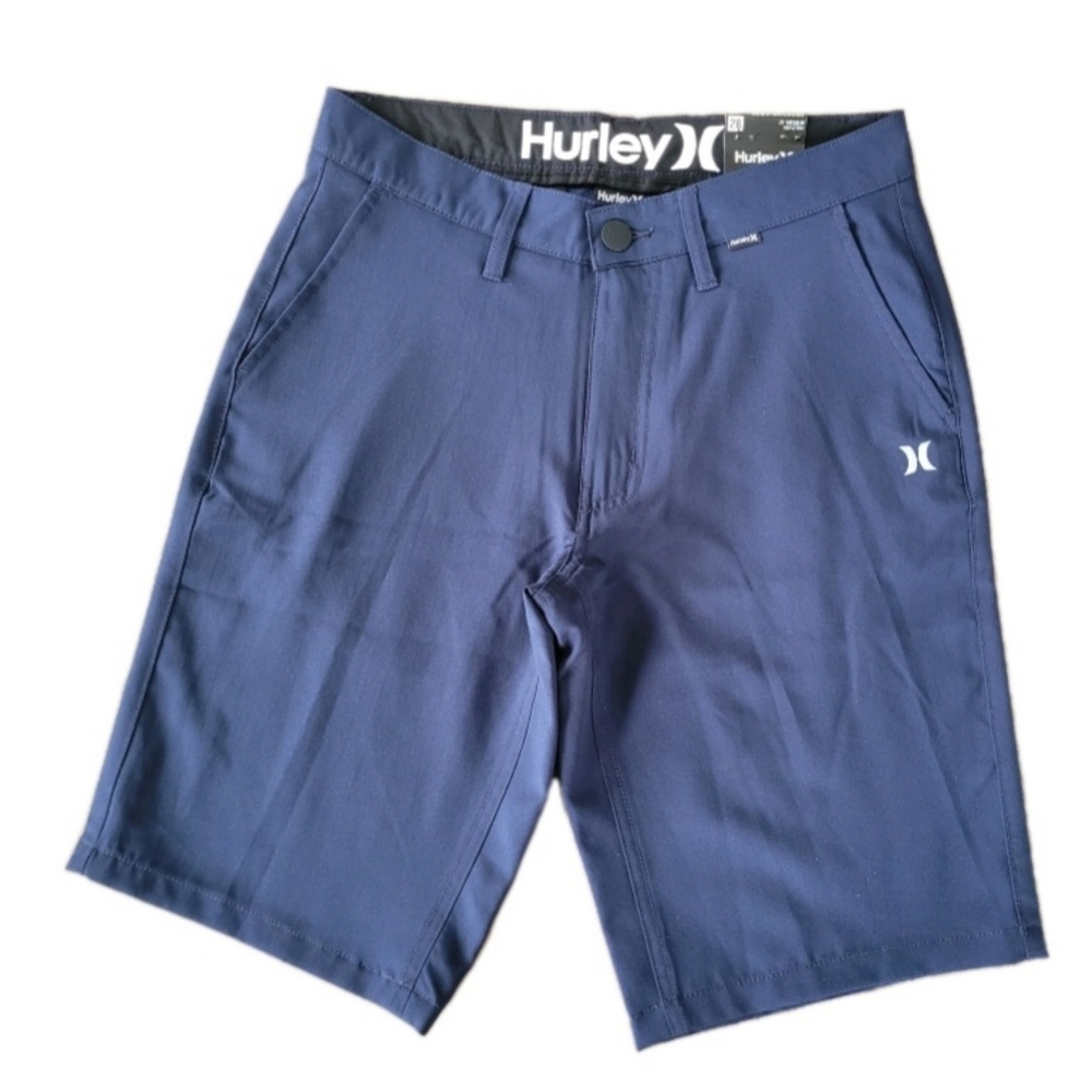 NEW Hurley Hybrid Walkshorts Men's Size 28 Blue Stretch Reflective Quick Dry NWT
